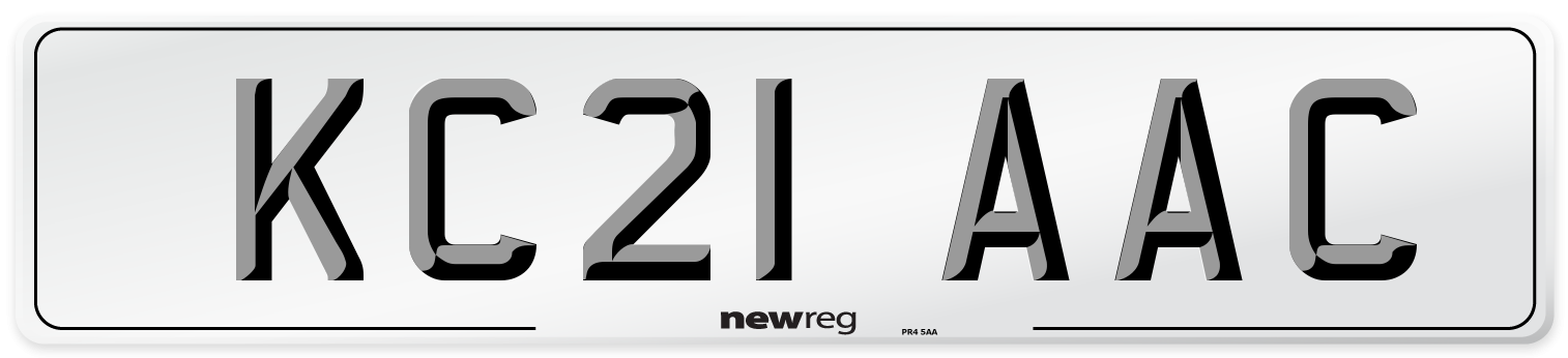 KC21 AAC Number Plate from New Reg